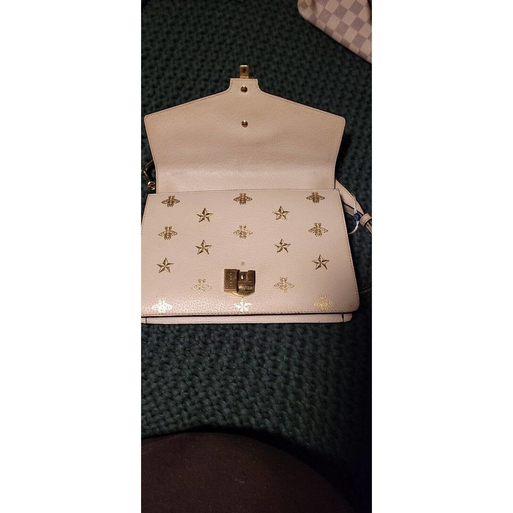 Authenticated‎ Gucci Small Bee Star Sylvie Crossbody White Calf Leather Bag - Picture 14 of 16